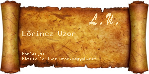 Lőrincz Uzor névjegykártya